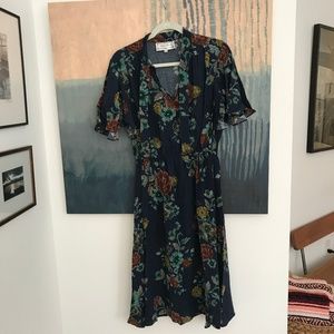 Annelore Blue Mosaic Print Dress